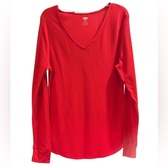 Old Navy Women's Red Long Sleeve Thermal Top - Picture 3 of 6